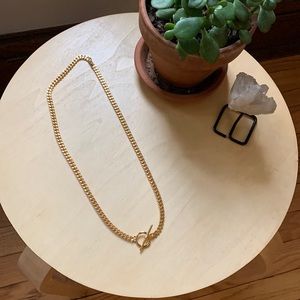 J. Crew Gold Curb Chain Necklace